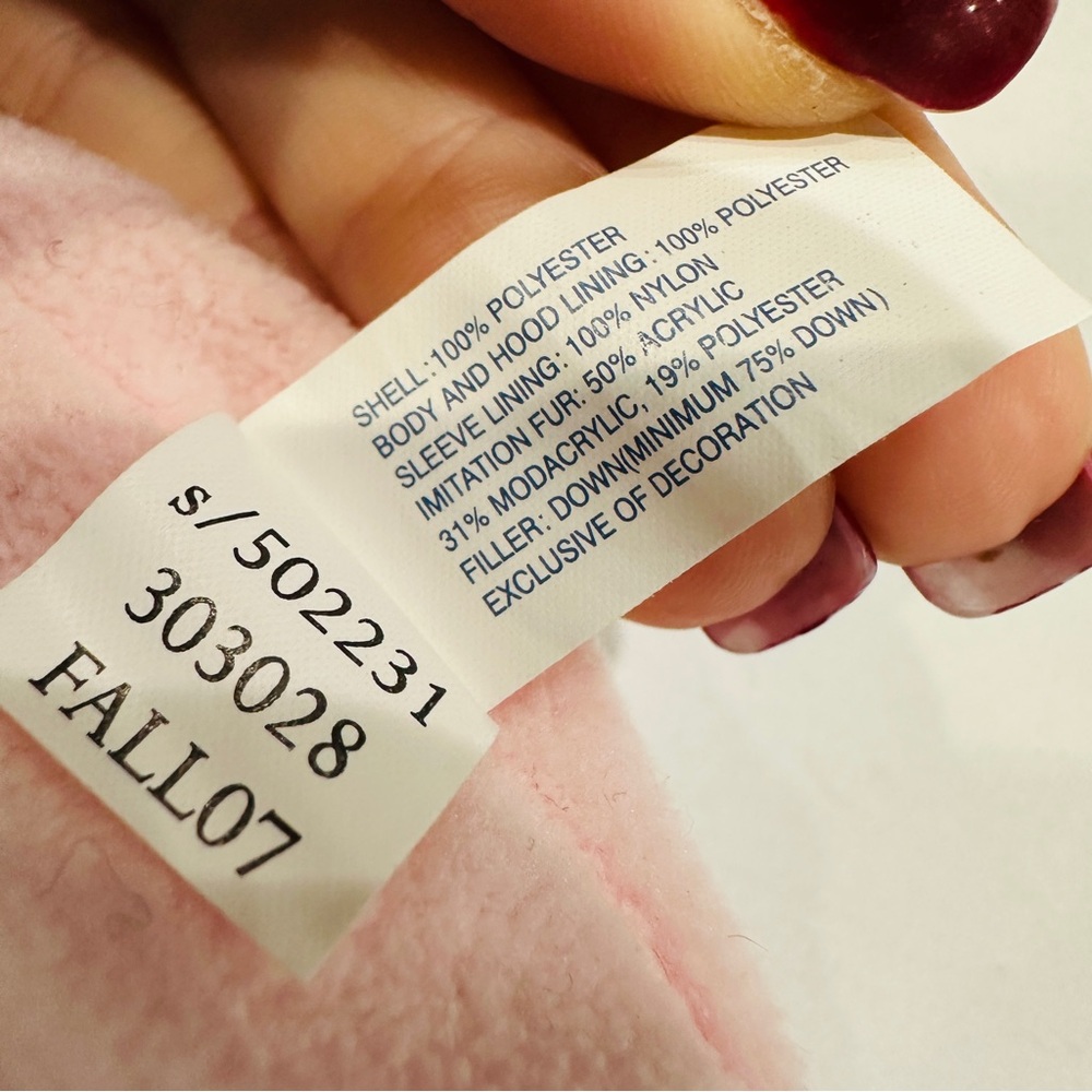 Gap babyGAP Brown Pink Down Filled Bunting Winter Hooded Snowsuit - Picture 11 of 11
